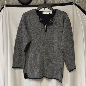 Chaus Heather Gray Half-Zip Sweatshirt